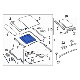 Mercedes-Benz OE - Front Center Sunroof Assembly
