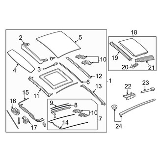 Mercedes-Benz OE - Sunroof Guide Rail