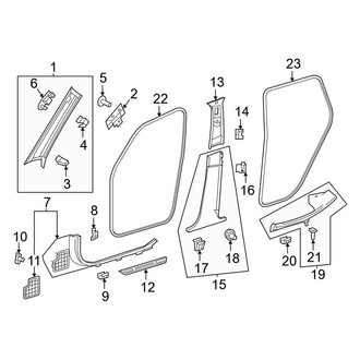 Mercedes-Benz OE - Pillars, Rocker & Floor - Interior Trim (Sport Utility 253.984 Body Code)