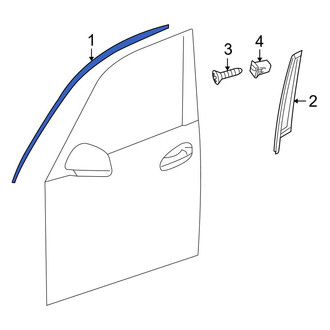 Mercedes-Benz OE - Rear Right Door Reveal Molding