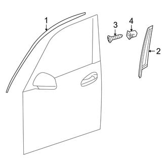 Mercedes-Benz OE - Front Door - Exterior Trim