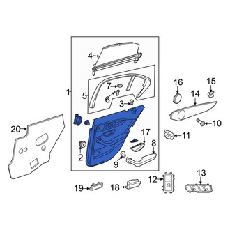 Mercedes-Benz OE - Front Left Inner Door Interior Trim Panel