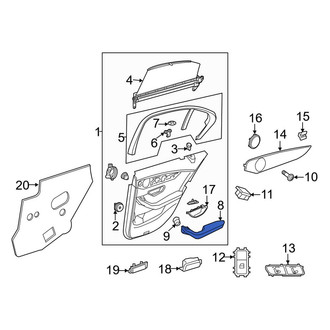 Mercedes-Benz OE - Front Left Door Armrest