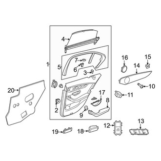 Mercedes-Benz OE - Rear Door - Interior Trim