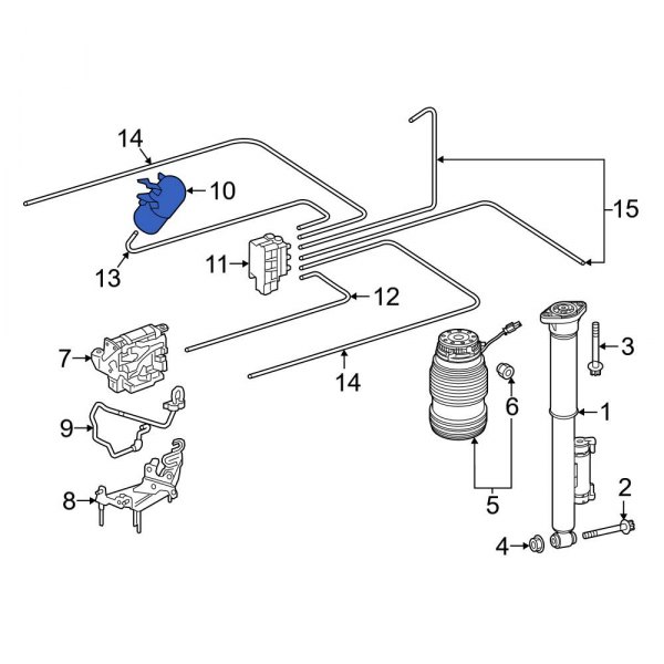 MercedesBenz OE 2133200015 Rear Suspension SelfLeveling Unit