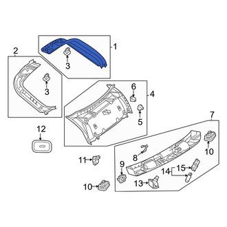 Mercedes-Benz OE - Rear Right Upper Liftgate Trim Cover