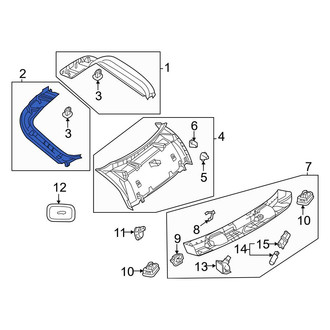 Mercedes-Benz OE - Rear Left Upper Liftgate Trim Cover
