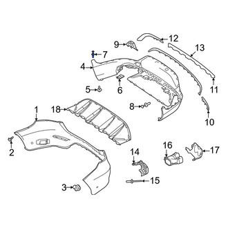 Mercedes-Benz OE - Bumper Cover Rivet