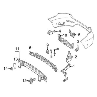 Mercedes-Benz OE - Rear Bumper - Bumper & Components (Structure & Mounting), (4Matic)