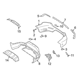 Mercedes-Benz OE - Rear Bumper - Bumper & Components (Bumper Cover & Trim)