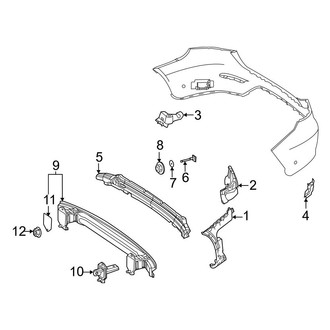 Mercedes-Benz OE - Rear Bumper - Bumper & Components (W/O Amg Line, Structure & Mounting)