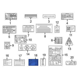 Mercedes-Benz OE - Hybrid High Voltage Information Label