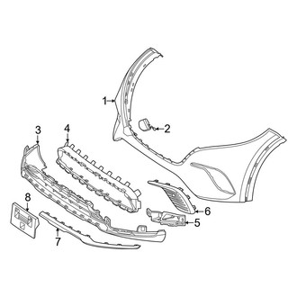 Mercedes-Benz OE - Front Bumper & Grille - Bumper & Components (W/O AMG Line Cover & Components)
