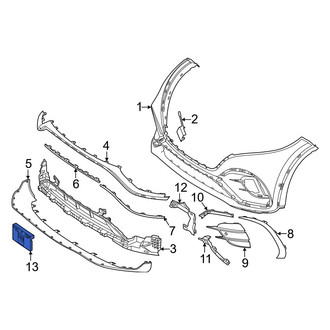 Mercedes-Benz OE - Front License Plate Bracket