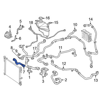 Mercedes-Benz OE - Front Drive Motor Inverter Coolant Line