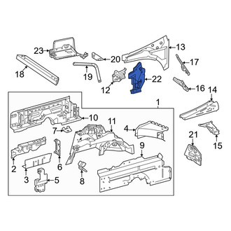 Mercedes-Benz OE - Front Left Cowl Side Panel
