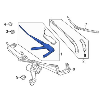 Mercedes-Benz OE - Front Right Wiper Arm