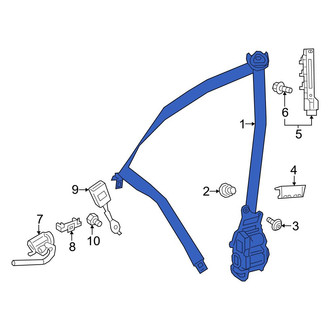 Mercedes-Benz OE - Center Left Seat Belt Lap and Shoulder Belt