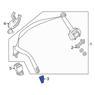 Mercedes-Benz OE - Rear Seat Belt Anchor Plate Cover