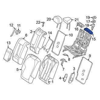 Mercedes-Benz OE - Center Right Headrest Bracket