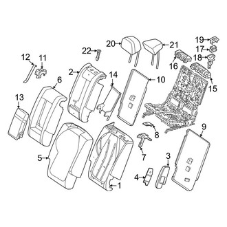 Mercedes-Benz OE - Seats & Tracks - Second Row Seats (Cushions & Covers, Seat Back, W/O Executive Seat)