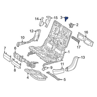 Mercedes-Benz OE - Center Folding Seat Latch