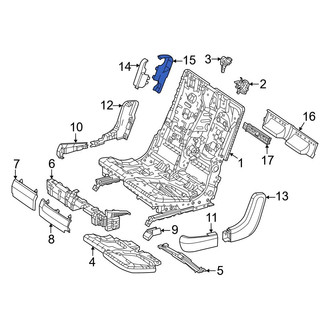 Mercedes-Benz OE - Center Rear Seat Back Recliner Adjustment Mechanism Cover