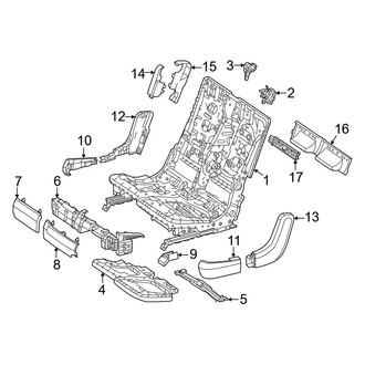 Mercedes-Benz OE - Seats & Tracks - Second Row Seats (Frame & Components, Seat Back Components, With Executive Seat)