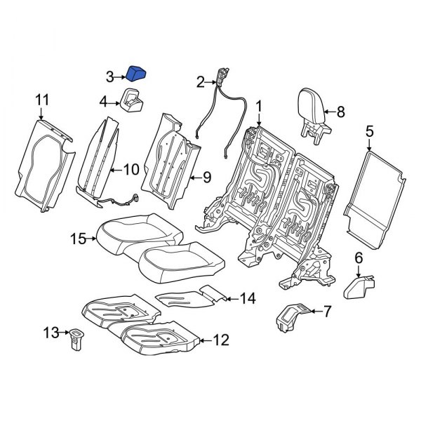 Folding Seat Latch Release Handle