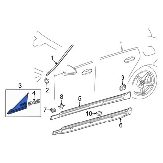 Mercedes-Benz OE - Left Outer Body A-Pillar Trim Panel