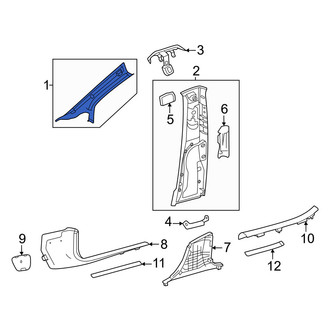 Mercedes-Benz OE - Left Inner Body A-Pillar Trim Panel