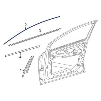 Mercedes-Benz OE - Front Left Door Reveal Molding