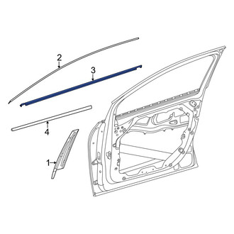 Mercedes-Benz OE - Front Right Door Belt Molding