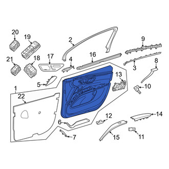Mercedes-Benz OE - Rear Left Inner Door Interior Trim Panel