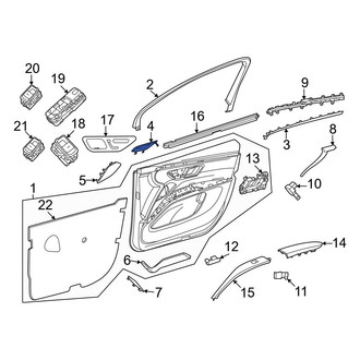 Mercedes-Benz OE - Front Left Forward Speaker Cover