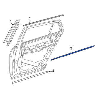 Mercedes-Benz OE - Front Left Door Belt Molding