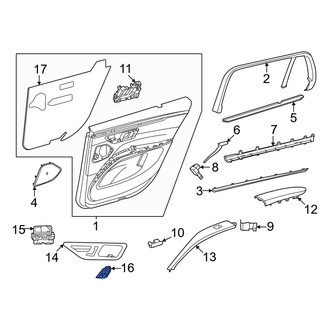 Mercedes-Benz OE - Rear Right Door Lock Switch