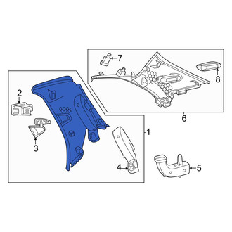 Mercedes-Benz OE - Left Body C-Pillar Trim Panel