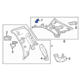 Mercedes-Benz OE - Left Body D-Pillar Trim Panel Cap
