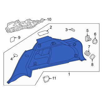 Mercedes-Benz OE - Rear Left Interior Quarter Panel Trim Panel