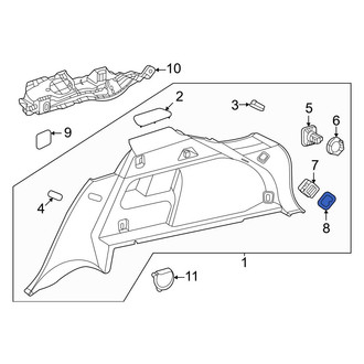 Mercedes-Benz OE - Rear Power Seat Switch Bezel