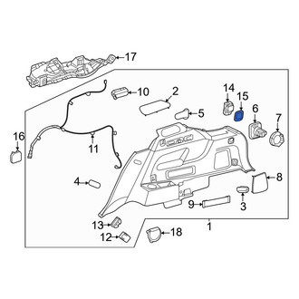 Mercedes-Benz OE - Rear Power Seat Switch Bezel