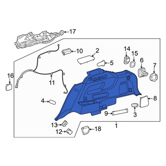Mercedes-Benz OE - Rear Left Interior Quarter Panel Trim Panel