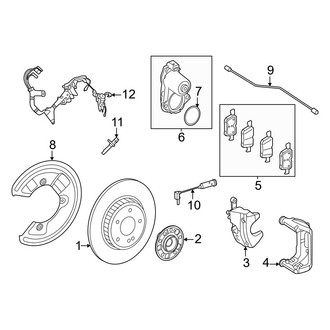 Mercedes-Benz OE - Rear Suspension - Brake Components