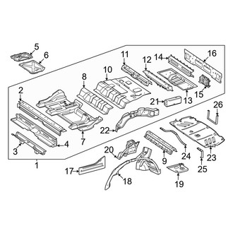 Mercedes-Benz OE - Rear Body & Floor - Floor & Rails