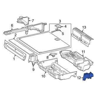 Mercedes-Benz OE - Left Trunk Floor Storage Box Bracket