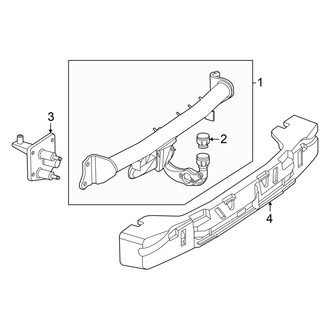 Mercedes-Benz OE - Rear Bumper - Trailer Hitch Components (W/O AMG Line)