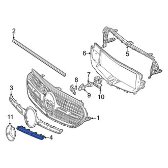 Mercedes-Benz OE - Front Left Upper Grille Molding
