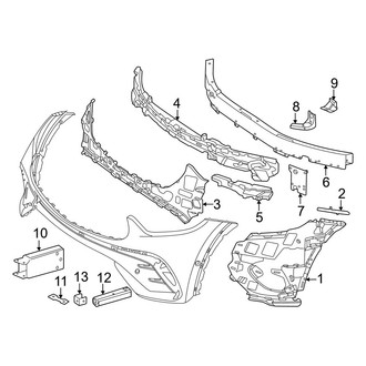 Mercedes-Benz OE - Front Bumper & Grille - Bumper & Components (With AMG Line Inner Components)