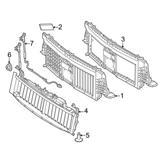 Mercedes-Benz OE - Cooling - Components on Radiator Support (Sport Utility 254.687 Body Code)
